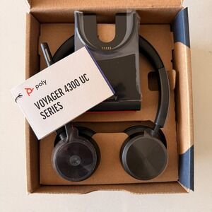Poly Voyager 4320 UC Wireless Bluetooth Stereo Headset Teams 77Z00AA Black